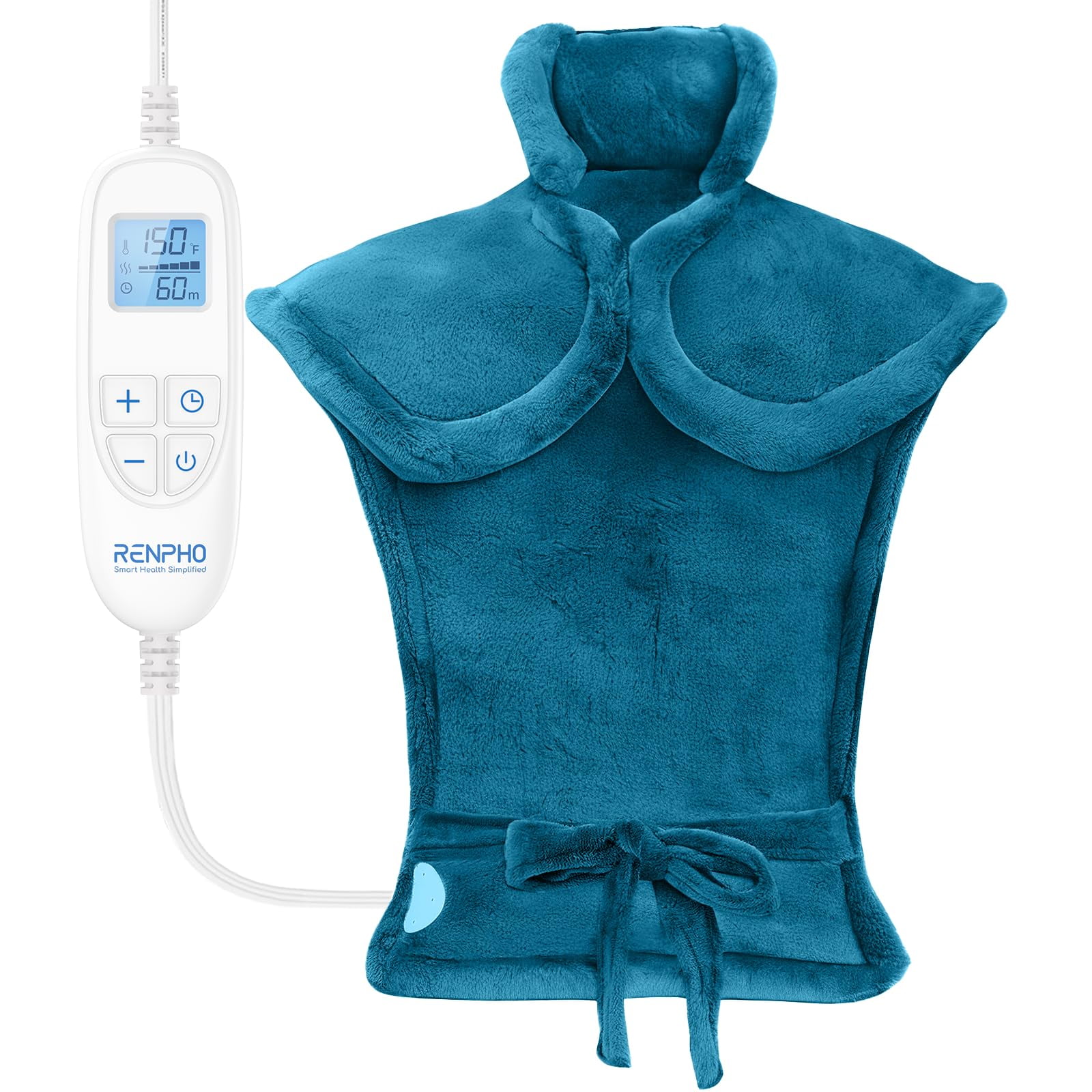 Almohadilla Térmica Renpho Para Cuello, Hombros Y Espalda, Azul