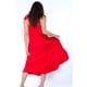 thumbnail image 4 of Jess by Meiko Vestido Largo de Mujer con Tirantes Ajustables y Cuello Fruncido Rojo XL, 4 of 5