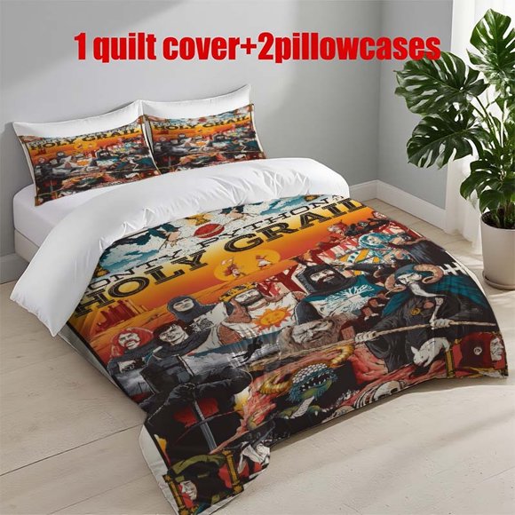 3pcs Monty Python and the Holy Grail Themed Printed Bedding Set Duvet Cover and Pillowcases