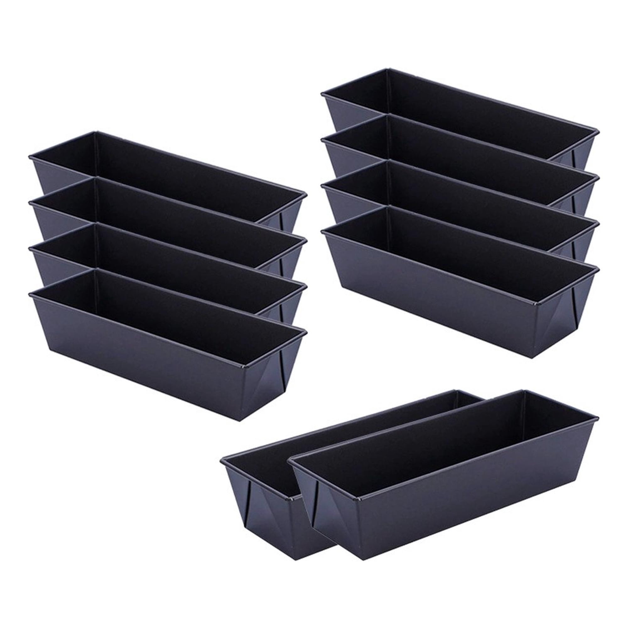 Pasteleriuscl - Pack X10 Molde Pan Molde Para Pan De Molde Rectangular 30cm Gris