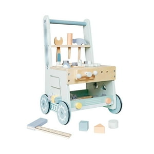 Andador Correpasillos Bebe Juego Construccion Madera Bandú Celeste