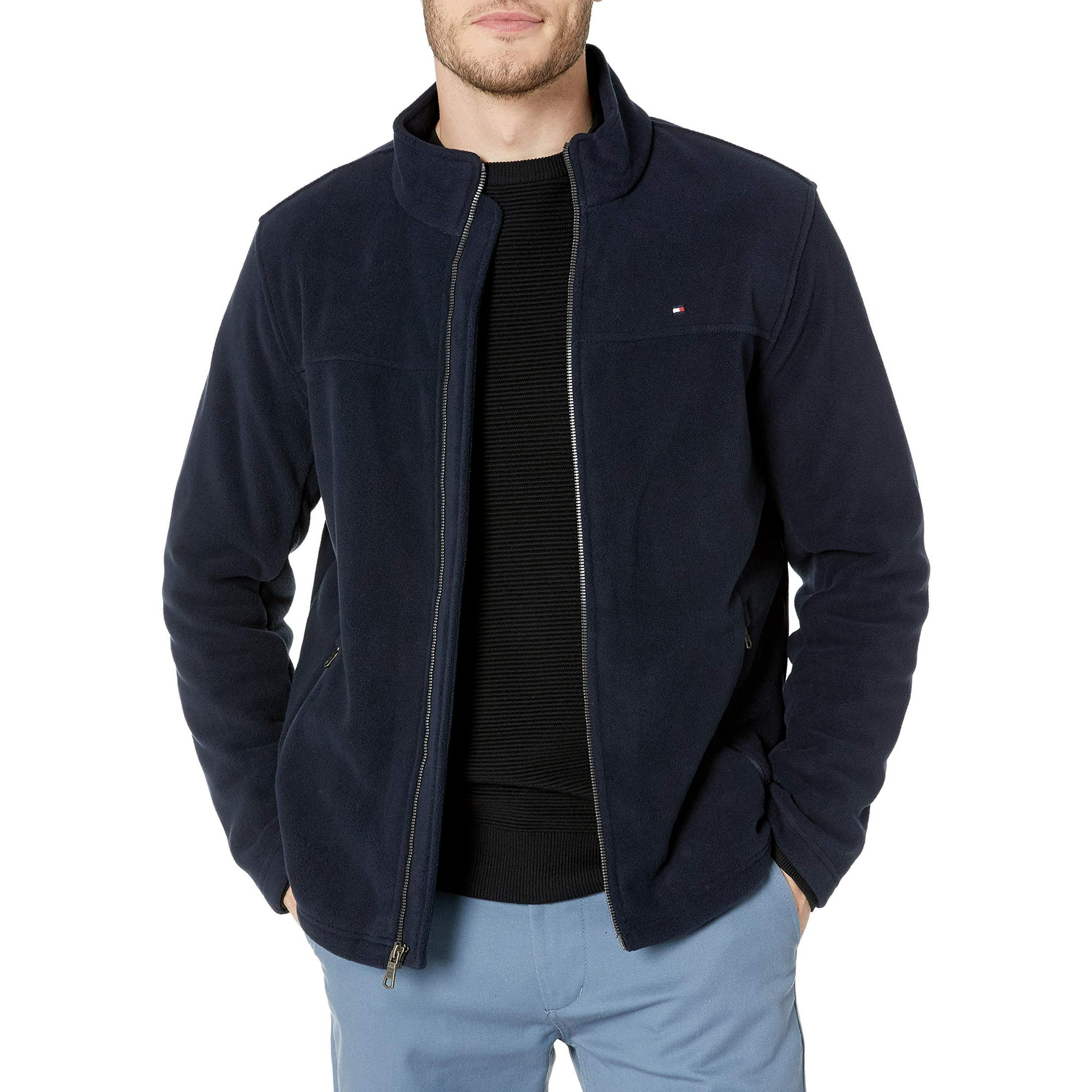 Chaqueta Tommy Hilfiger Classic Con Cremallera Frontal, Forro Polar, Azul Marino