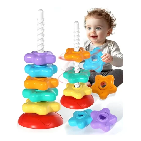 Center Web - Torre Arcoiris Apilable Giratoria Para Niños