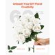 thumbnail image 5 of Flores Artificiales VEVOR 60 unidades Rosas de Espuma Blancas, 5 of 9