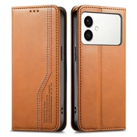 Foxdock Funda Para Samsung Galaxy S26 Edge: Cierre Magnético, Soporte Ajustable, Ranuras Para Tarjetas Y Correa Integrada-Marrón