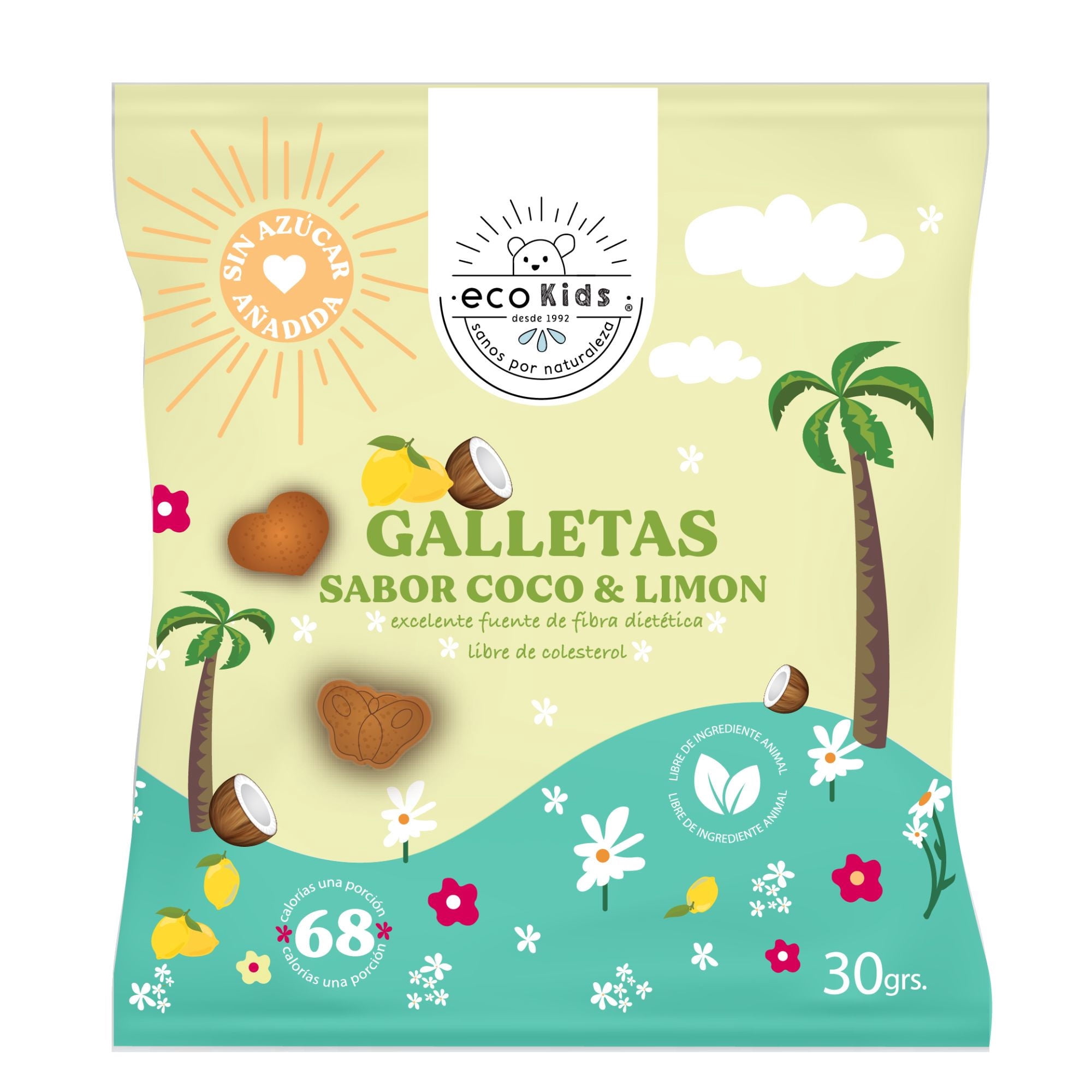 Galleta Mini Ecokids Coco Limon 30 g Ecovida