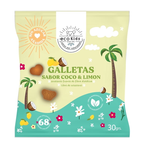 Galleta Mini Ecokids Coco Limon, 30 g