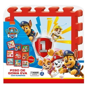 Piso Goma Eva Con Numeros 9 Piezas 30X30 Paw Patrol