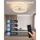 thumbnail image 2 of Ventilador de techo KDG 50 cm con luz LED 110 V, control remoto, 6 velocidades, 2 of 9