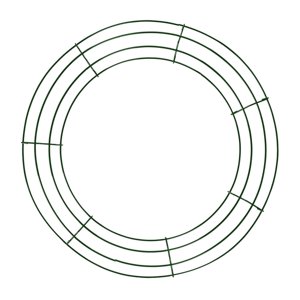 Magideal - Marco De Corona De Alambre De Metal, Aro De Corona Navideña, Anillos De Corona Redondos Para Fiesta De Año Nuevo, Vacaciones, Acción De Gracias, Decor Verde 40Cm