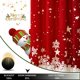 thumbnail image 3 of Juego de 2 paneles de cortinas navideñas CAROMIO de terciopelo rojo, 130 x 160 cm, 3 of 9