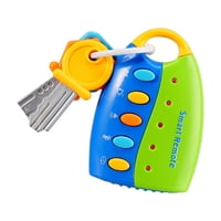 Magideal - Juguete De Llaves De Coche Para Bebé, Juguete De Llave Remota, Juego De Simulación, Llavero Portátil De Juguete Con Sonido Y Luces Para Niños, Bebés Azul Y Verde