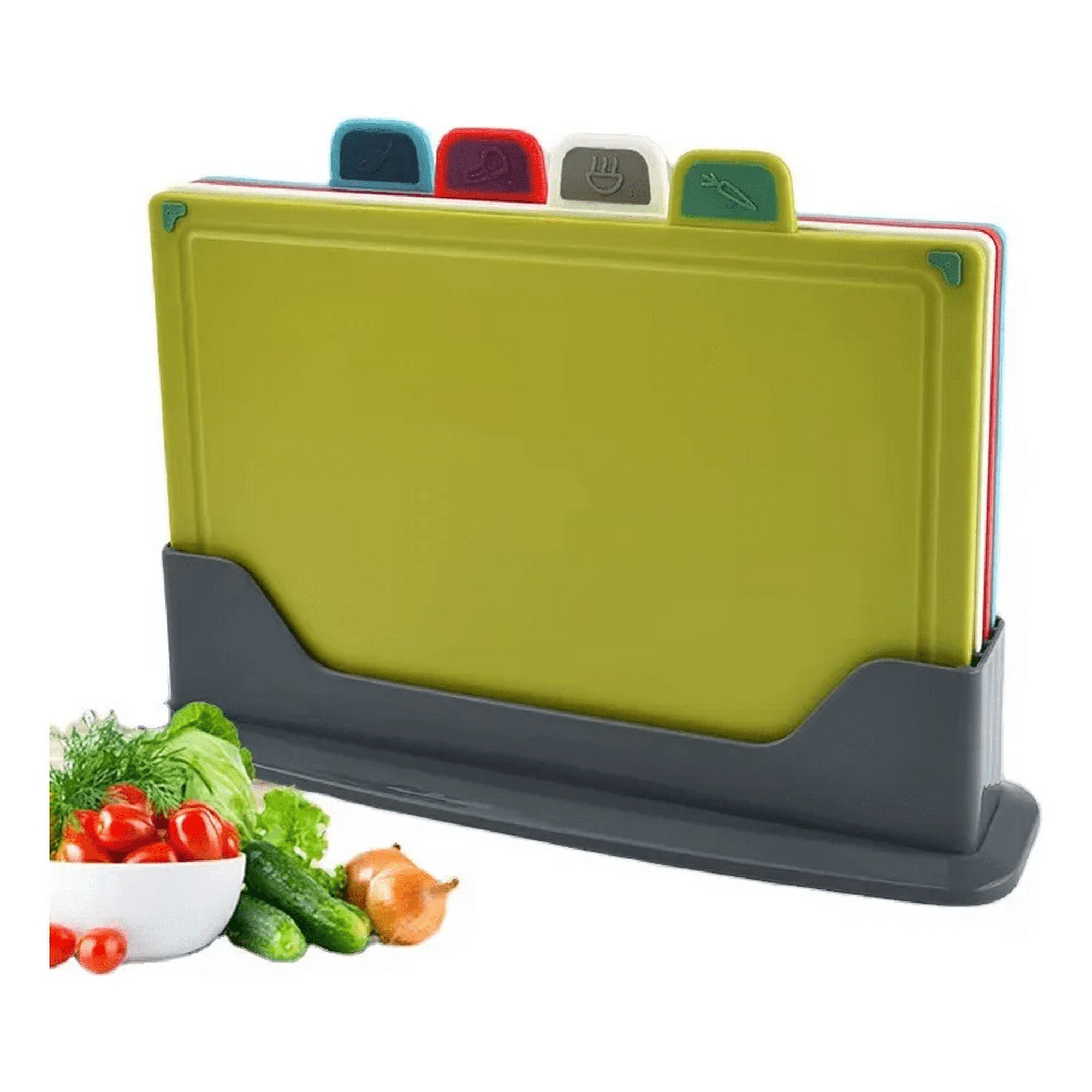 Genérico - Set De 4 Tablas De Cortar Cocina Premium Variedad De Colores Tabla Para Picar Alimentos Varios
