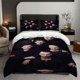 thumbnail image 1 of 3pcs A Group Photo of Six Members of The German Electronic Rock Band Dressed in Black This Is a Three-Piece Bedding Set with an Attire Theme, 1 of 5