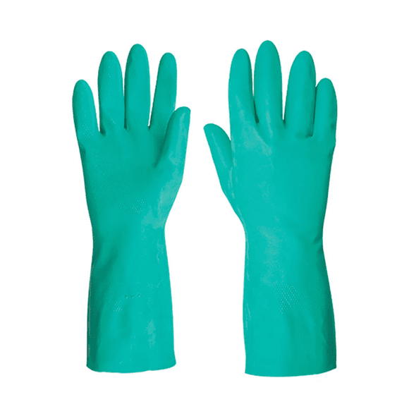 Guantes Flocado Nitrilo Turquesa Talla S Limpieza