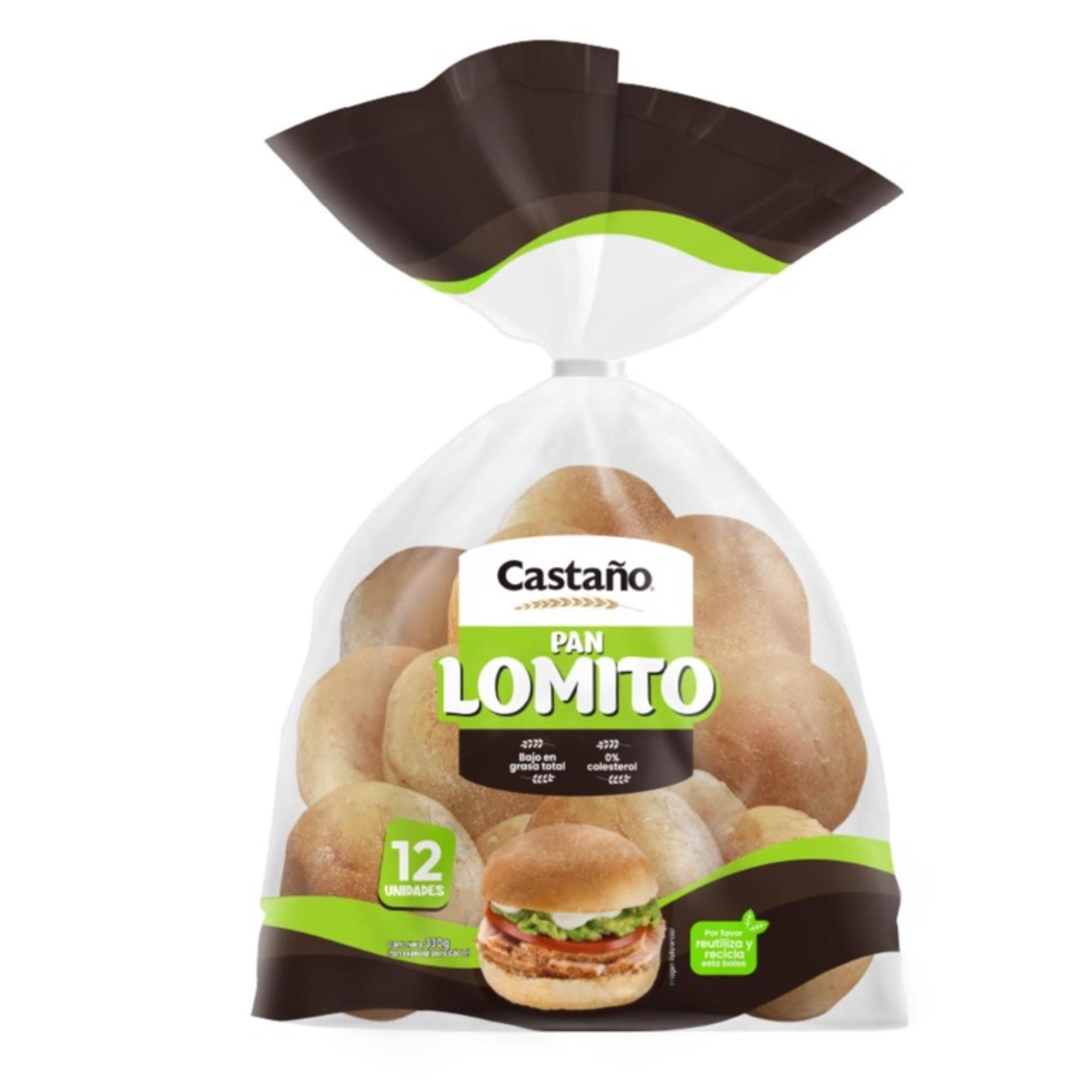 Pan Lomito 12 Un 330 gr Castaño