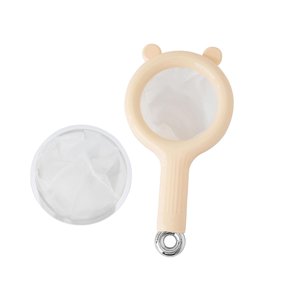 Bothyi - Mini Colador De Malla Reutilizable Para Filtrar Jugo, Leche De Soja, Herramienta De Cocina, Color Beige