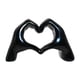 thumbnail image 4 of Estatua De Gesto De Mano, Artesanía, Escultura De Mano De Corazón Para Repisa, Escritorio, Dormitorio, Negro, 4 of 5