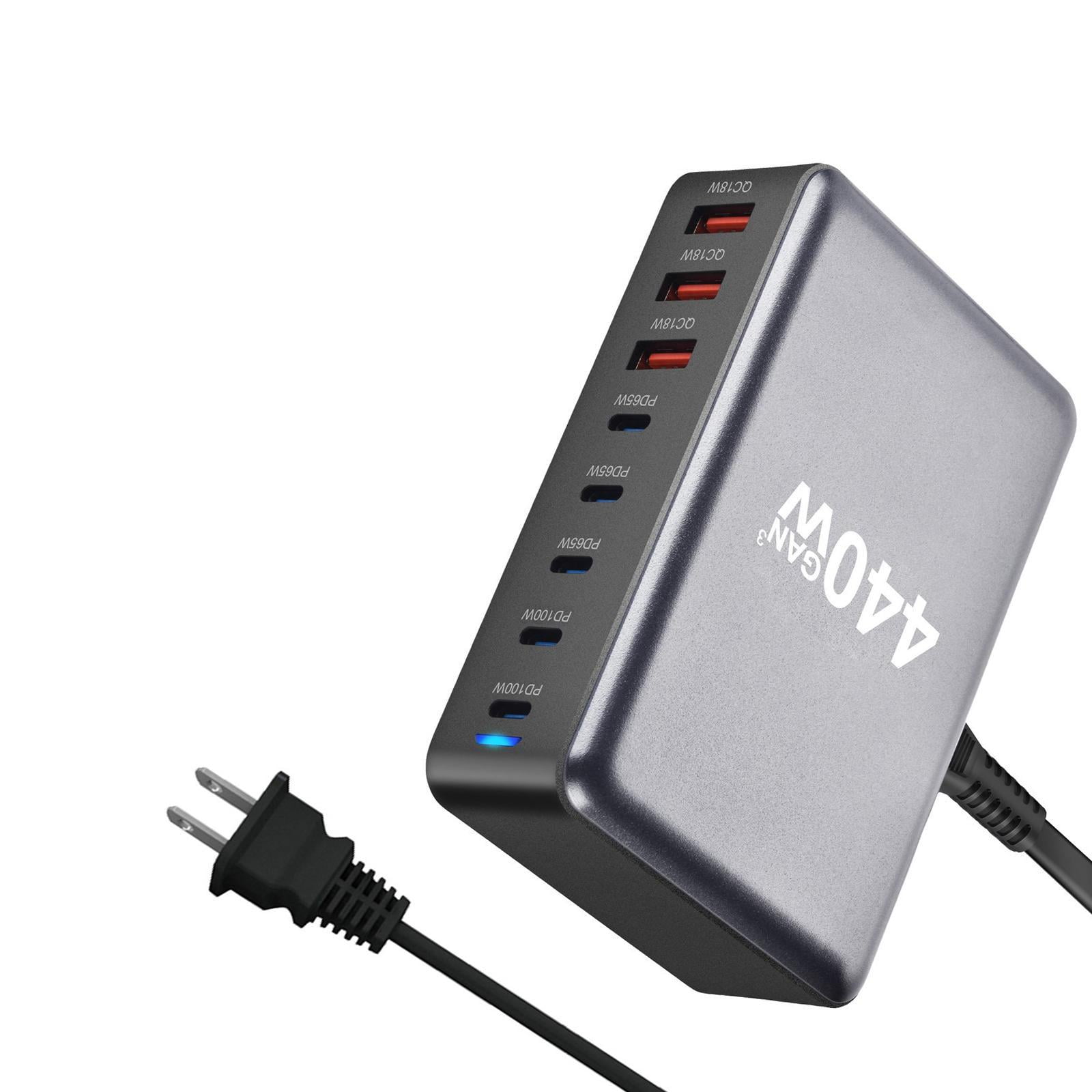 Magideal - Estación De Carga De Escritorio Cargador Gan De Escritorio De 440 W Para Oficina, Trabajo Y Hogar