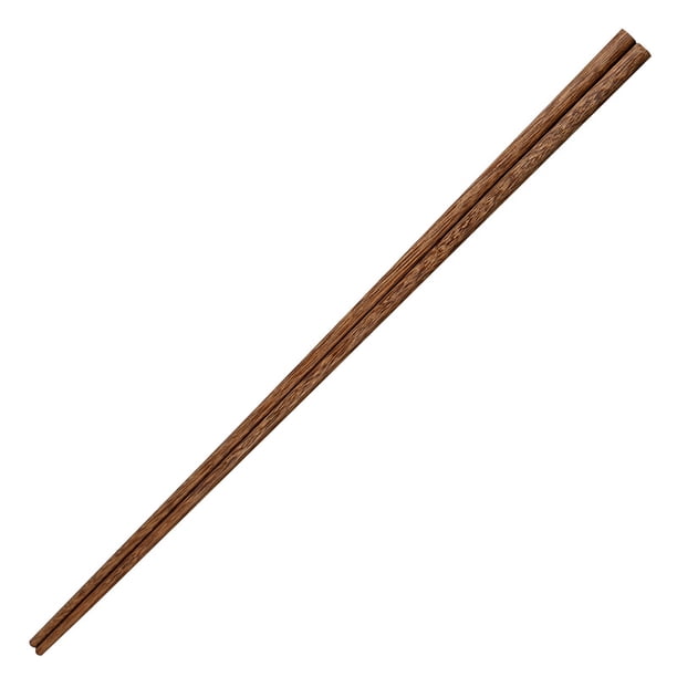 XmhyTop 2 Pares Palillos de Madera Reutilizables para Lavavajillas, Hecho a Mano con Madera y Natural, Saludables para Cocinar, Restaurantes y Fideos, 42cm , Marrón