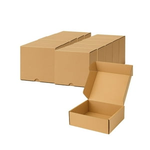 Disparo - Set 50 Cajas Kraft 16X16X12Cm Contenedor Desechable Carton