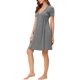 thumbnail image 4 of INSPIRE CHIC Camisón de Mujer Pijamas de Dormir Escote en V Profundo Camiseta de Noche Batas XL Gris, 4 of 5