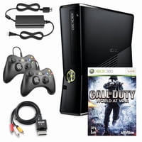 Consola Sony Xbox 360 S 250Gb Negro Call Of Duty World At War 2 Controles Retrofam Negro - Reacondicionado