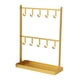 thumbnail image 3 of Estante De Almacenamiento De Joyería De Mesa Con Bandeja 10 Ganchos Para Mujer Regalo Llavero, 3 of 5