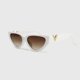 thumbnail image 2 of Lentes De Sol Mujer Filtro Uva Uvb Diseño Moderno Agatado blanco Talla Única, 2 of 4