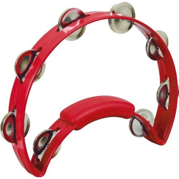 Tambourine RhythmTech RT1230 Solo Red con 8 pares de cascabeles