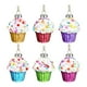 thumbnail image 3 of 6x Adornos Navideños Con Forma De Cupcakes Adornos Para árbol De Navidad Colgante De Cristal Para Navidad, 3 of 3