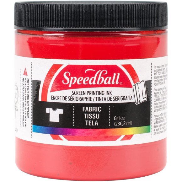 Tinta Speedball para serigrafía, 237 ml, rojo, para tela