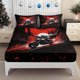 thumbnail image 1 of Dark Knight Motorcycle Ride Fitted Sheet Set - Gotham's Guardian Speed and Passion Under the Night Sky Pattern Mattress Protector E, 1 of 1