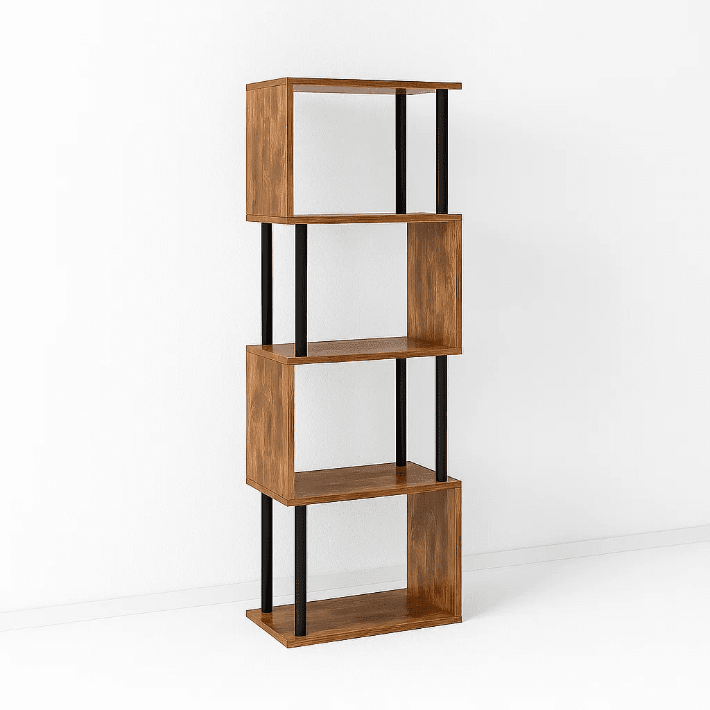 Klik Muebles - Estantería Decorativa 4 Niveles Zigzag Rack