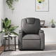 thumbnail image 4 of Sillón Reclinable Casafoyer Gris de Cuero Sintético con Porta Vasos, 4 of 5