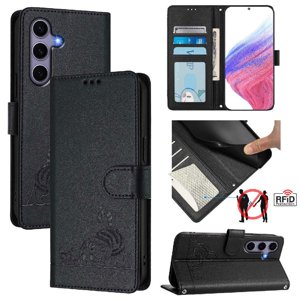 Funda Tipo Cartera Foxdock Para Samsung Galaxy S25 Con Soporte, Ranuras, Rfid, Diseño De Gato