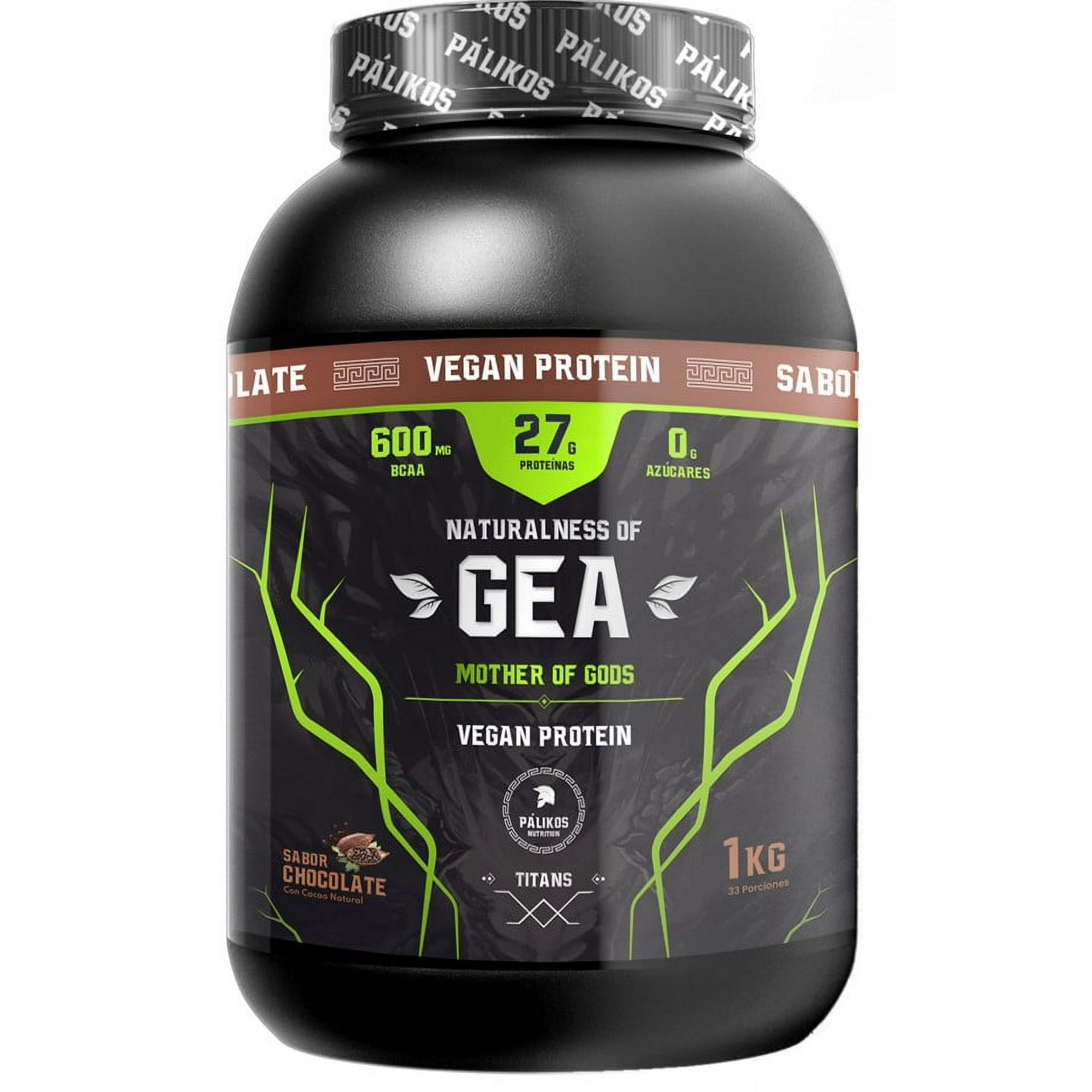 Palikos Fitness - Proteína Vegetal 1kg /gea Chocolate / 30 Servicios