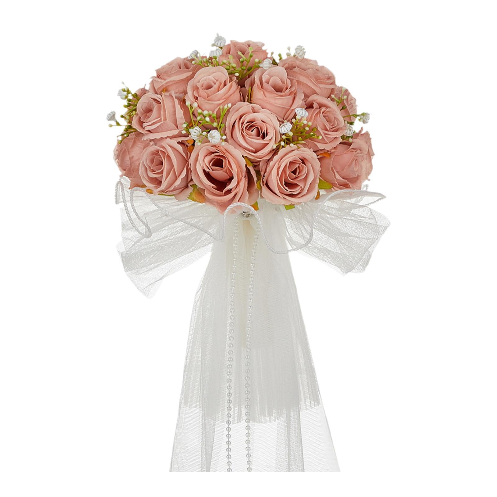 Bothyi - Ramo De Novia Con Ramo Para Centros De Mesa De Boda, Despedida De Soltera, Color Rosa