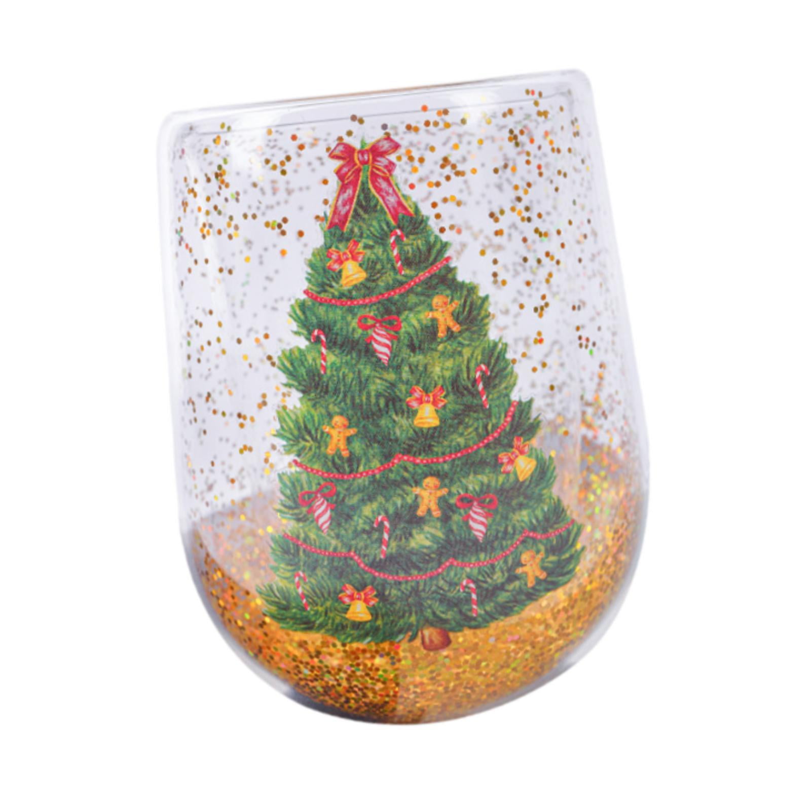 Magideal - Taza De Cristal Con Forma De De Navidad, Taza De Té, Regalo, Decoraciones Navideñas, Vaso Para Beber De Cristal Para Cumpleaños, Vajilla Festiva