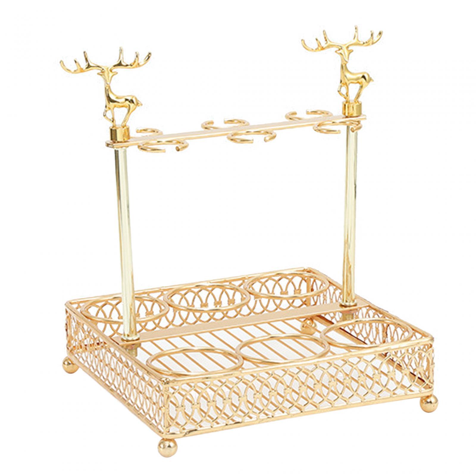 Bothyi - Estante Para Bandeja De Vasos De Vidrio, Práctico Y Resistente, Soporte Para Vasos De Cerveza, Cuadrado, Para Café