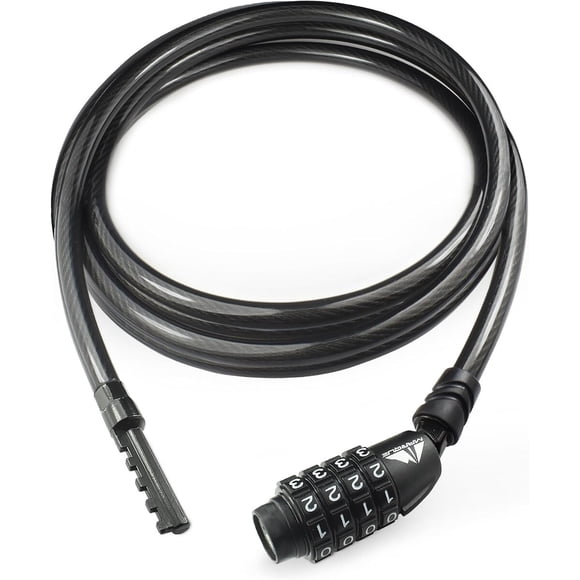 MARQUE Straight Combination Bike Lock Cable, 38 in, 5 ft