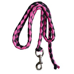 Ioensy - Cuerda De Plomo Para Caballos Cuerda De Cabestro Resistente Para Entrenar A Caballos, Perros U Ovejas 4 M Rosa Y Negro