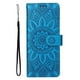 thumbnail image 5 of Funda tipo cartera FOXDOCK para Samsung Galaxy Z Fold 4 , diseño girasol en relieve, cuero PU, cierre magnético, soporte y tarjetero, 5 of 5