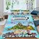 thumbnail image 2 of Los Casos de las Criaturas Conjunto de sábanas temático, trío de piezas, cómodo y amigable con la piel, diseño único, regalo de decoración para el hogar para familiares, amigos y fans,135cm *200cm, 2 of 6