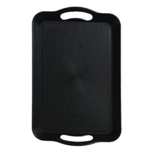 Bothyi - Bandeja Para Servir Portavasos Con Asas Huecas Para Eventos, Sala De Estar, Color Negro, Talla S