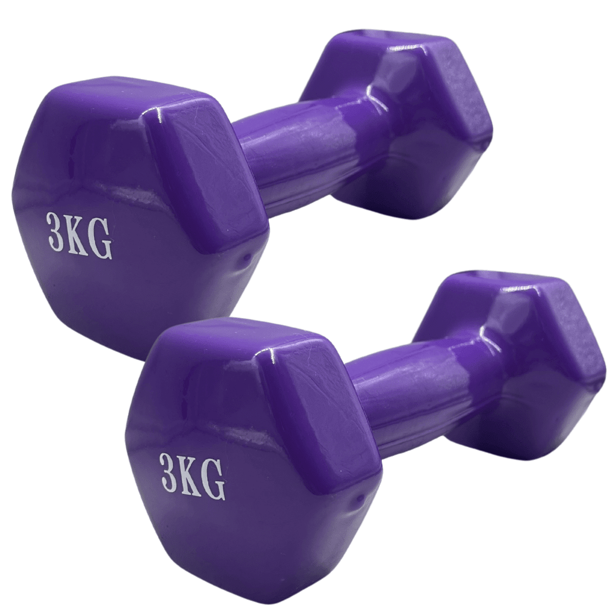 Linea Sport - Par De Mancuernas 3kg C/u Total 6kg Hexagonales De Vinilo