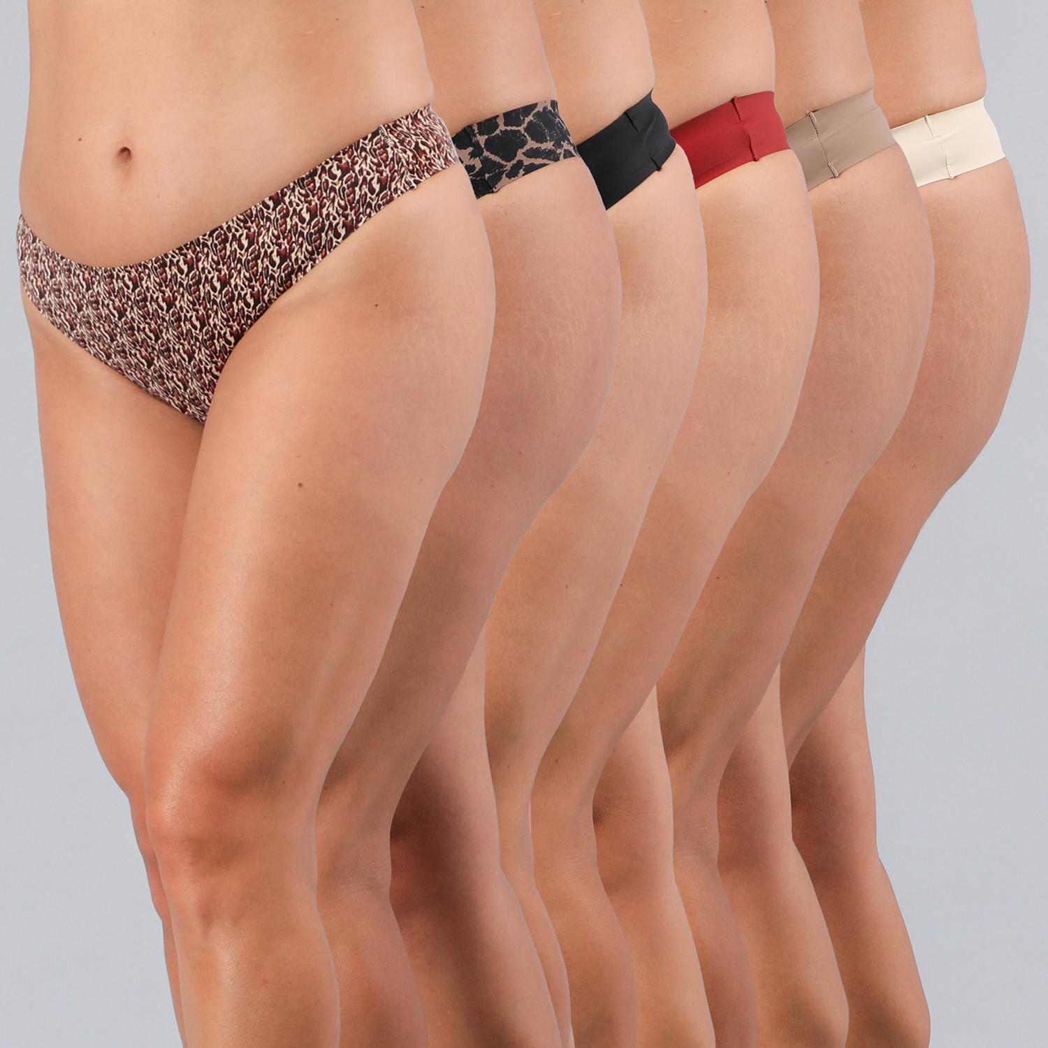 Pack 6X Colaless Bonded Microfibra Flores Mujer 25565-171