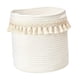 thumbnail image 4 of Cesta Tejida Blanca Para Ropa Sucia, Juguetes, Dormitorio, Pequeña, 4 of 5
