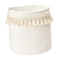 Magideal - Cesta De Almacenamiento Tejida, Contenedor De Cuerda De Algodón, Cesta De Lavandería A La Moda, Cesto Para La Colada Para Sala De Estar, Dormitorio, J Pequeño