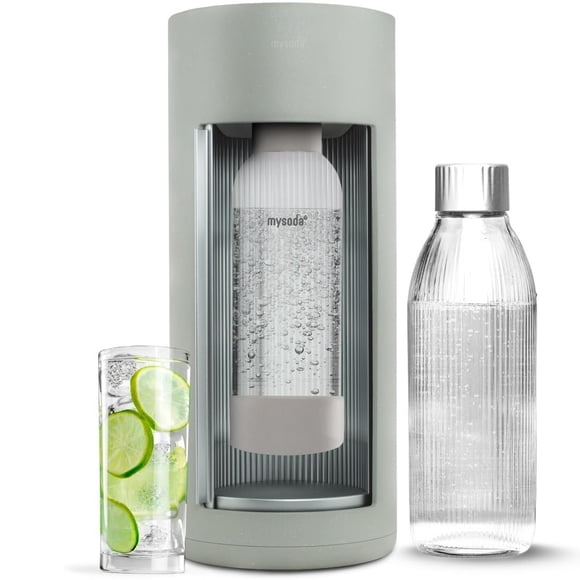 Saturador Mysoda Glassy Silent de 1 L con botellas de vidrio y plástico